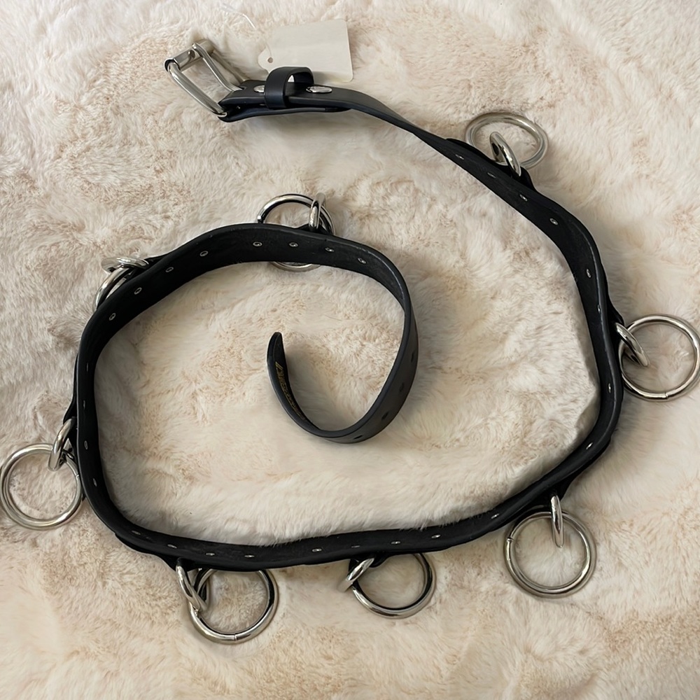 NWT black bondage belt. Funk Plus genuine leather belt Size XL